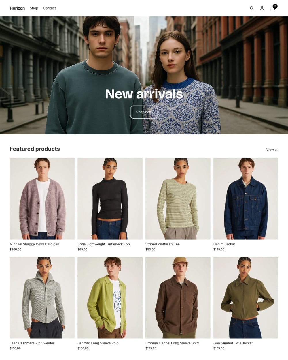 Shopify storefront preview